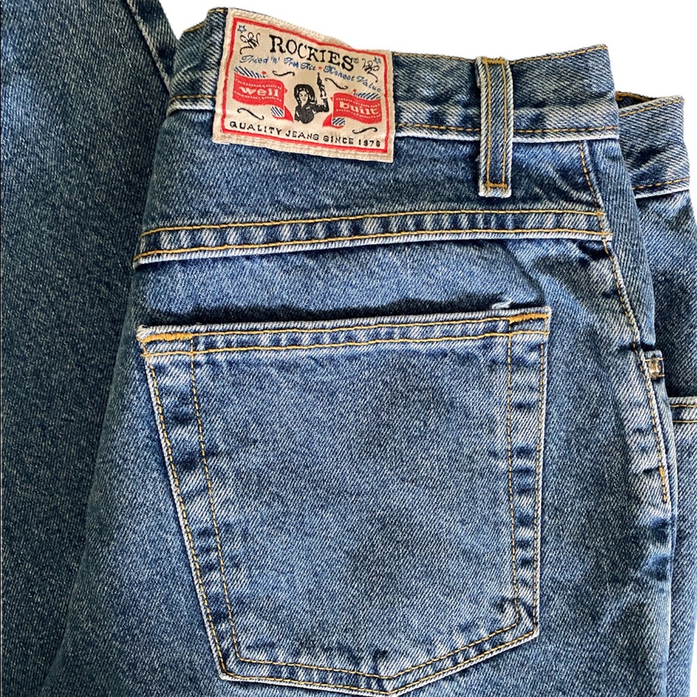 Sold!!!!!!Vintage Rockies Women's Sz 13 High Rise Blue Denim Jeans - Picture 2 of 10